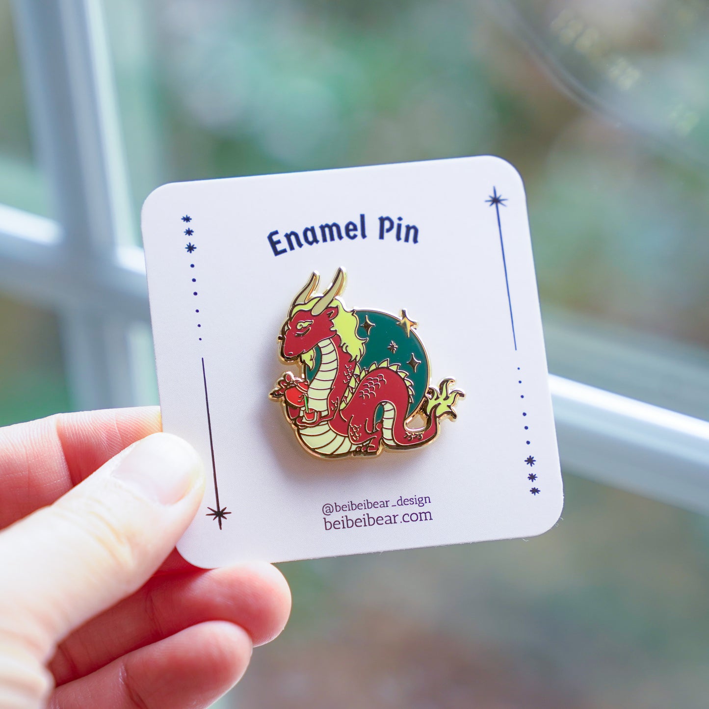 Peaceful Tea Dragon Enamel Pin