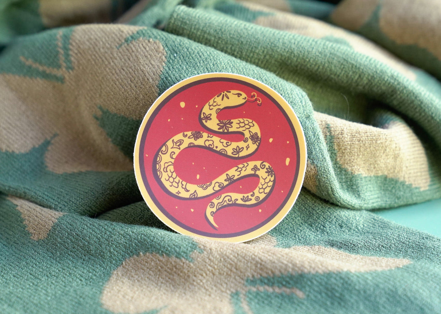 Flowery Snake Sticker