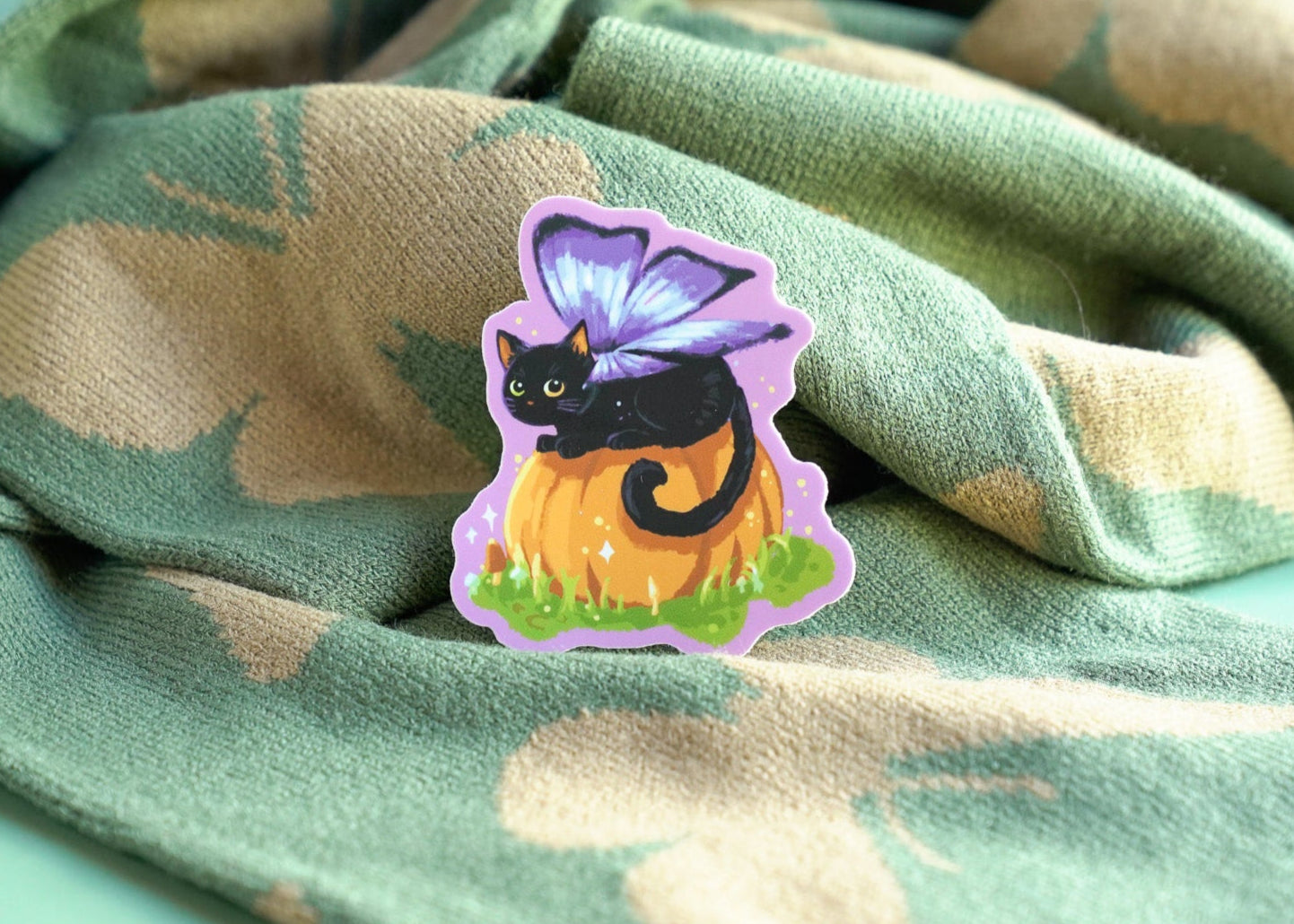 Butterfly Cat Sticker