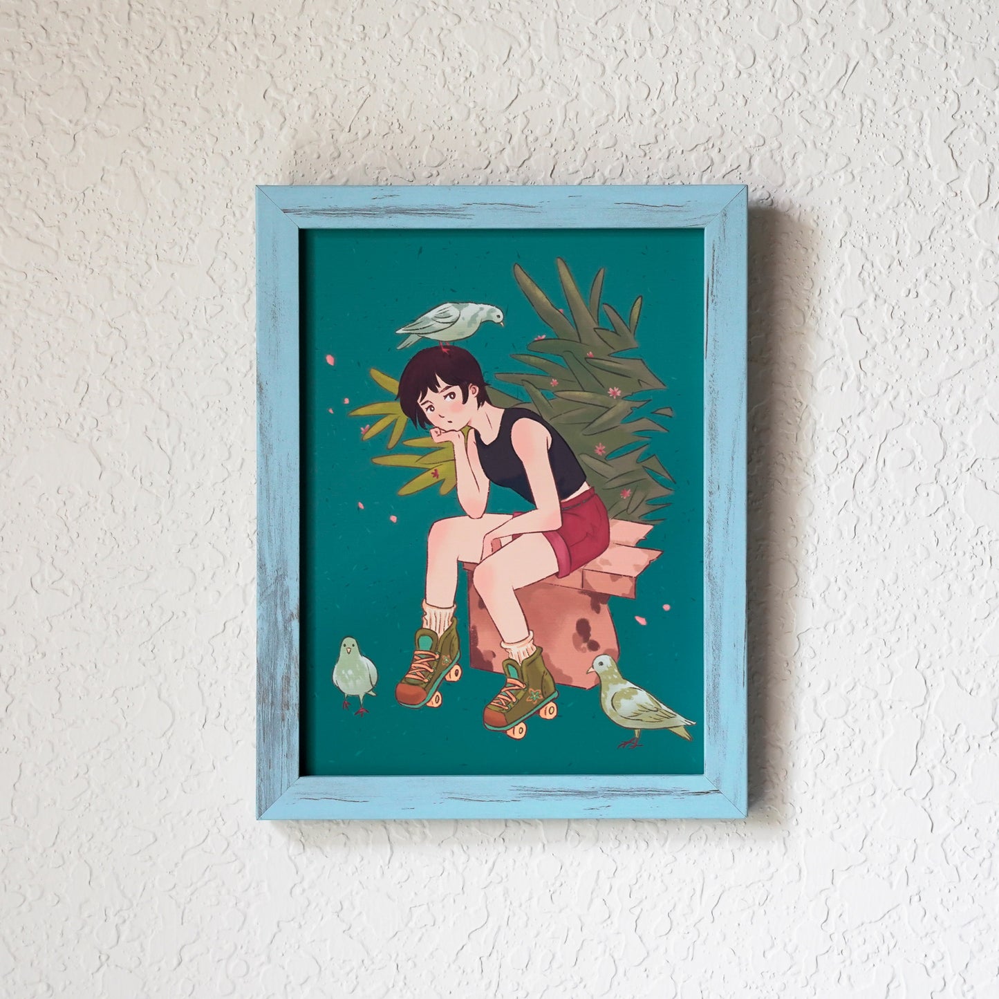 Roller Skating Girl Art Print (6x8)