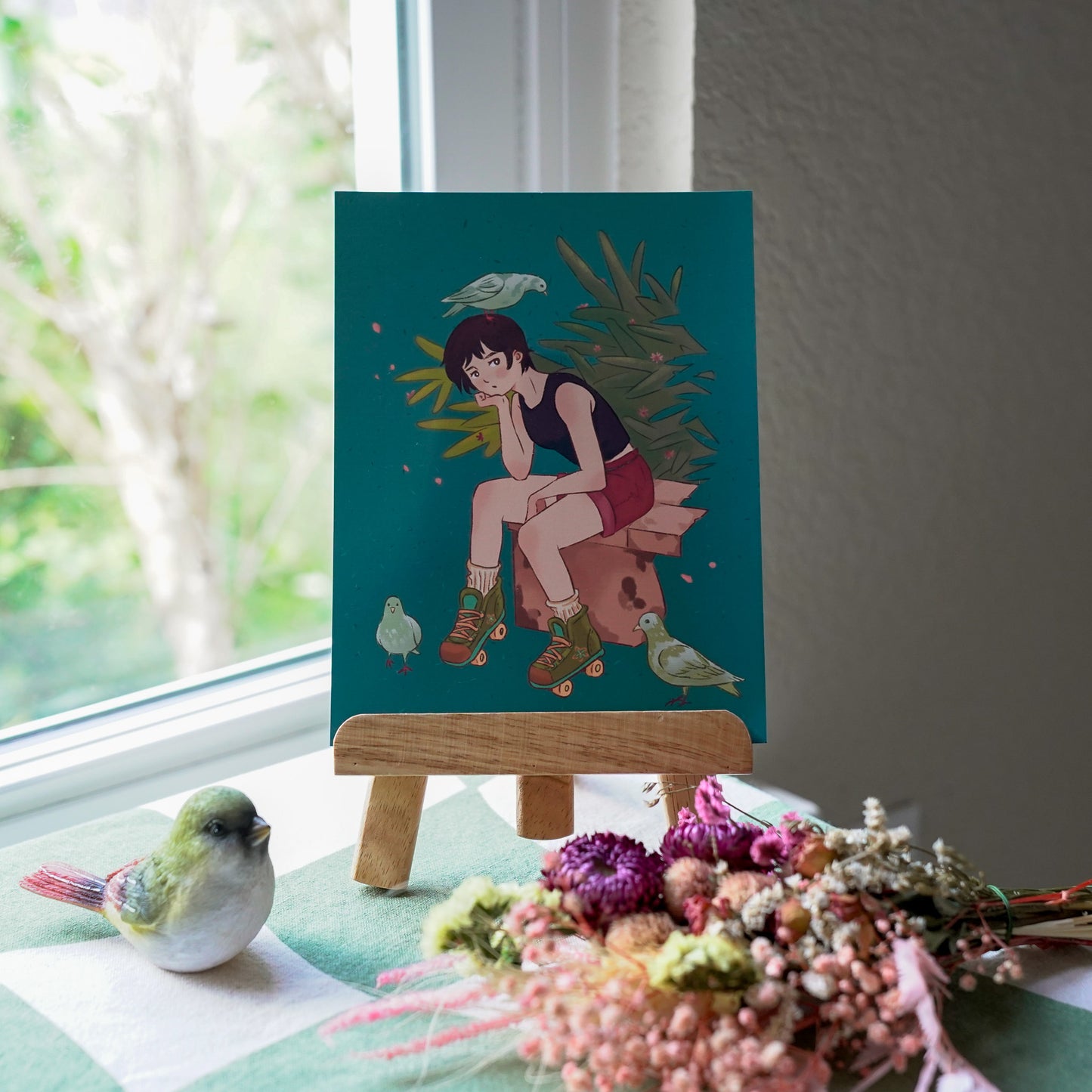 Roller Skating Girl Art Print (6x8)