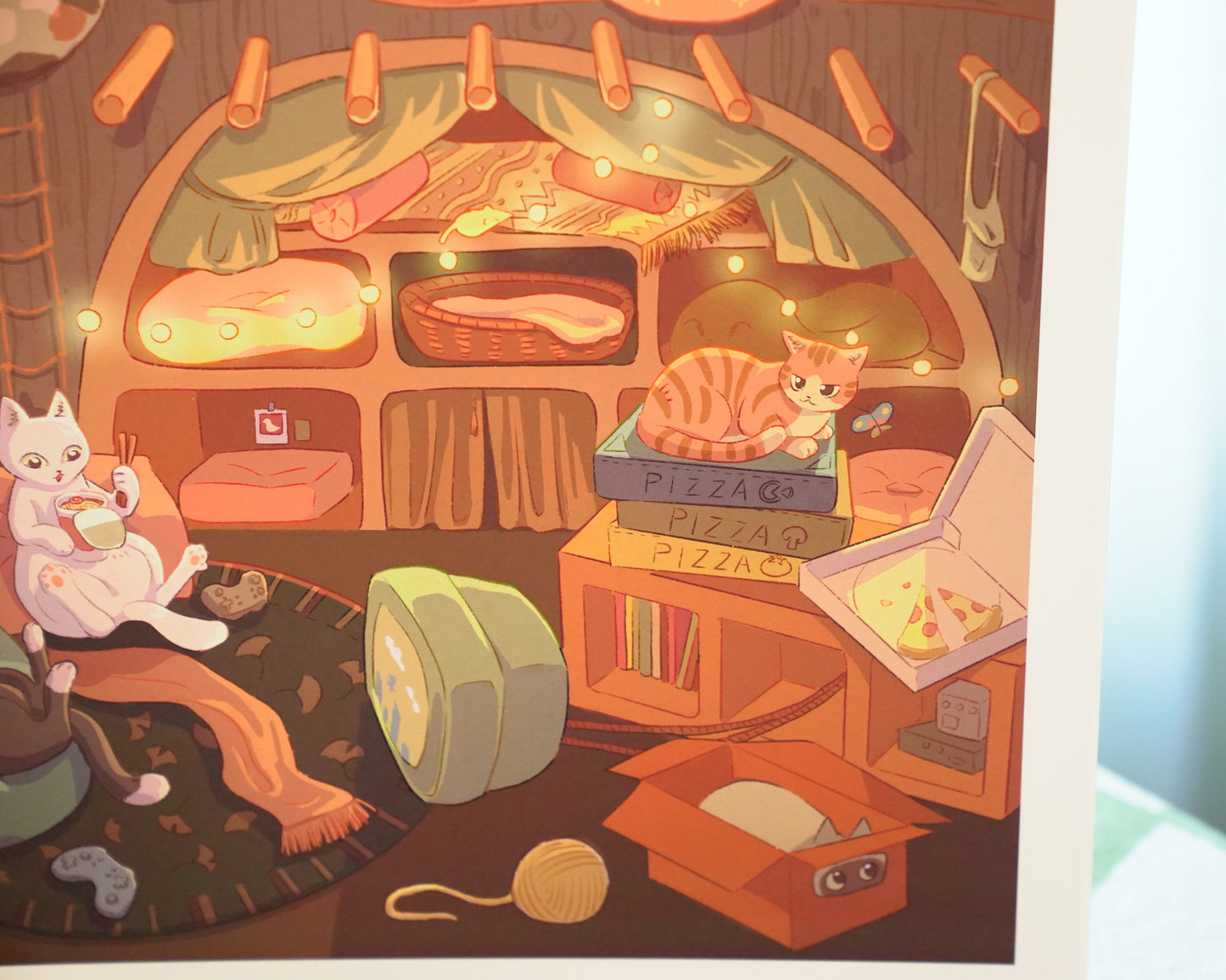 Cozy Cat Tree House Print