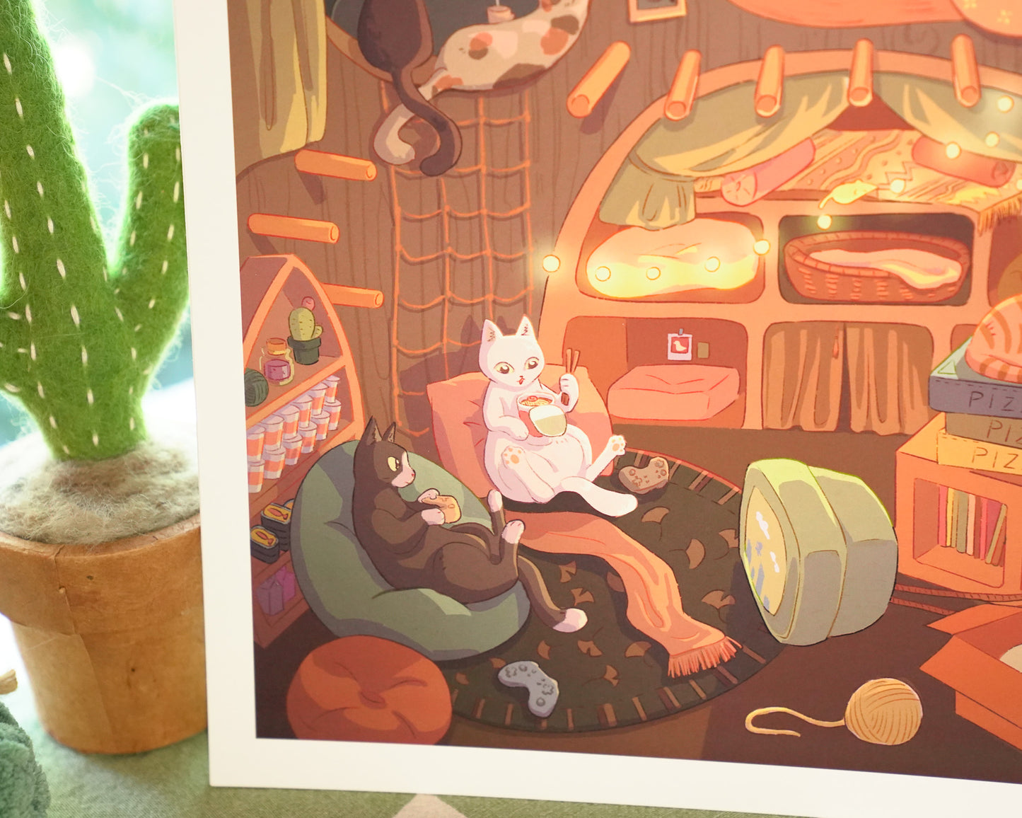 Cozy Cat Tree House Print
