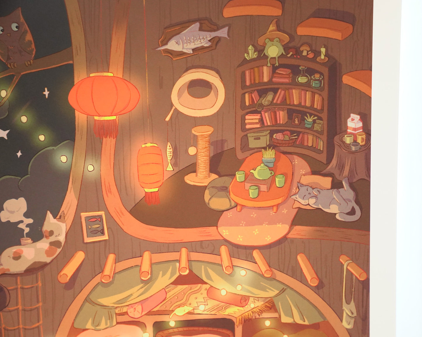Cozy Cat Tree House Print