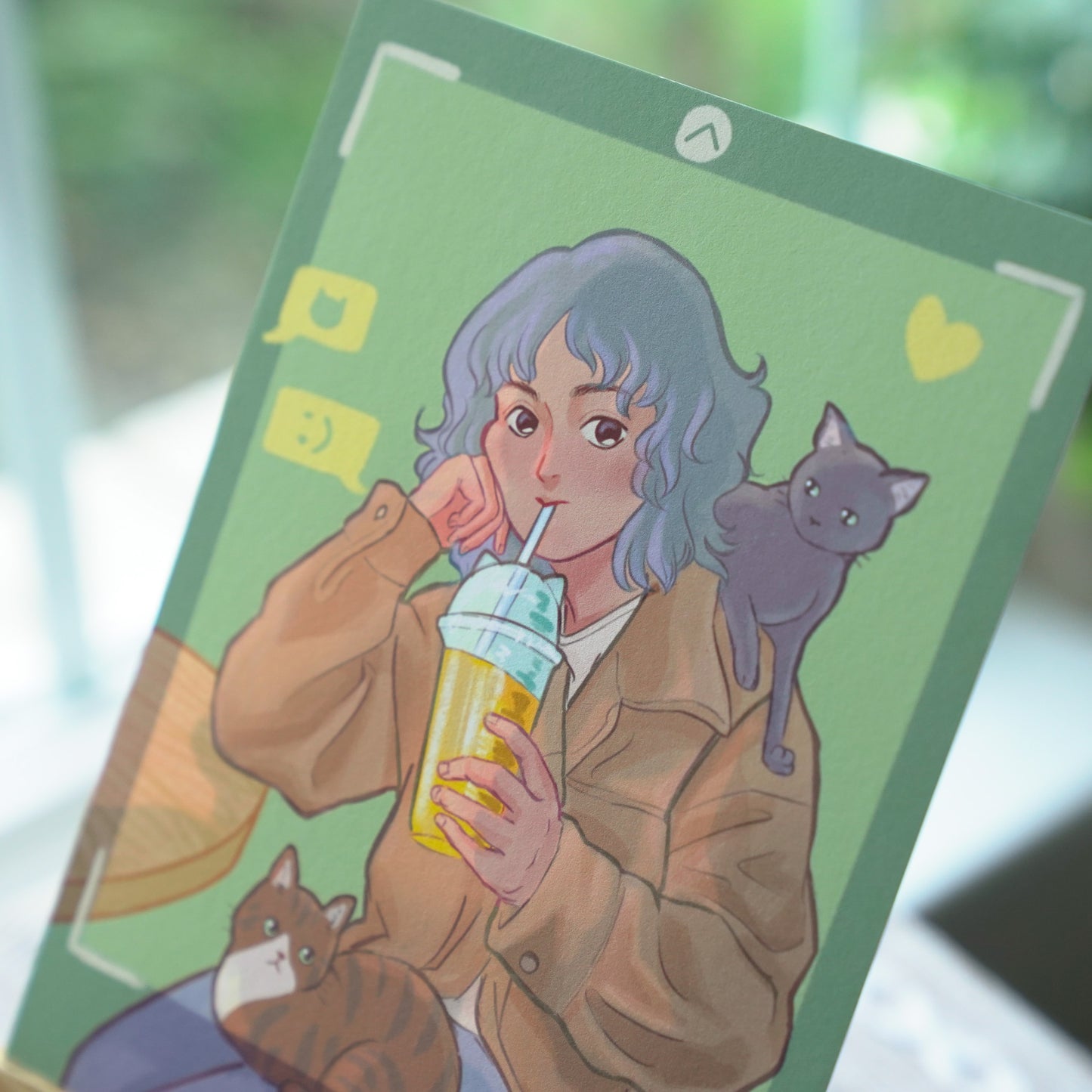 Boba and Cats Print