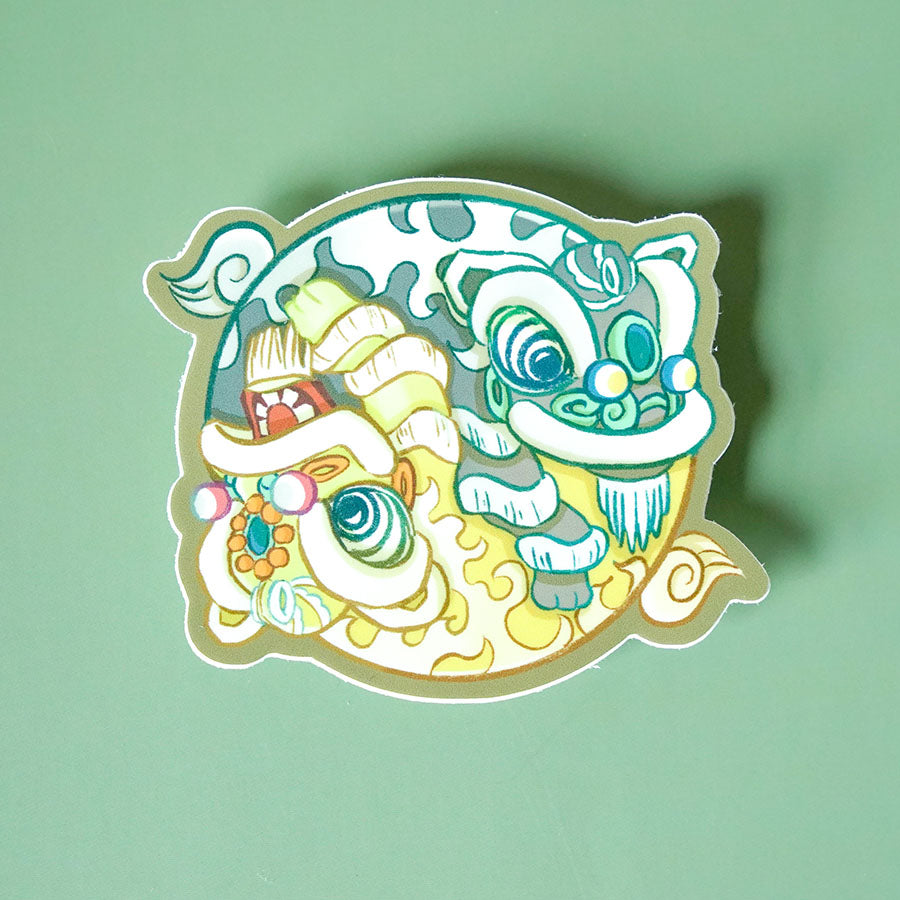 Yin Yang Fut San Hok San Lion Dance Sticker