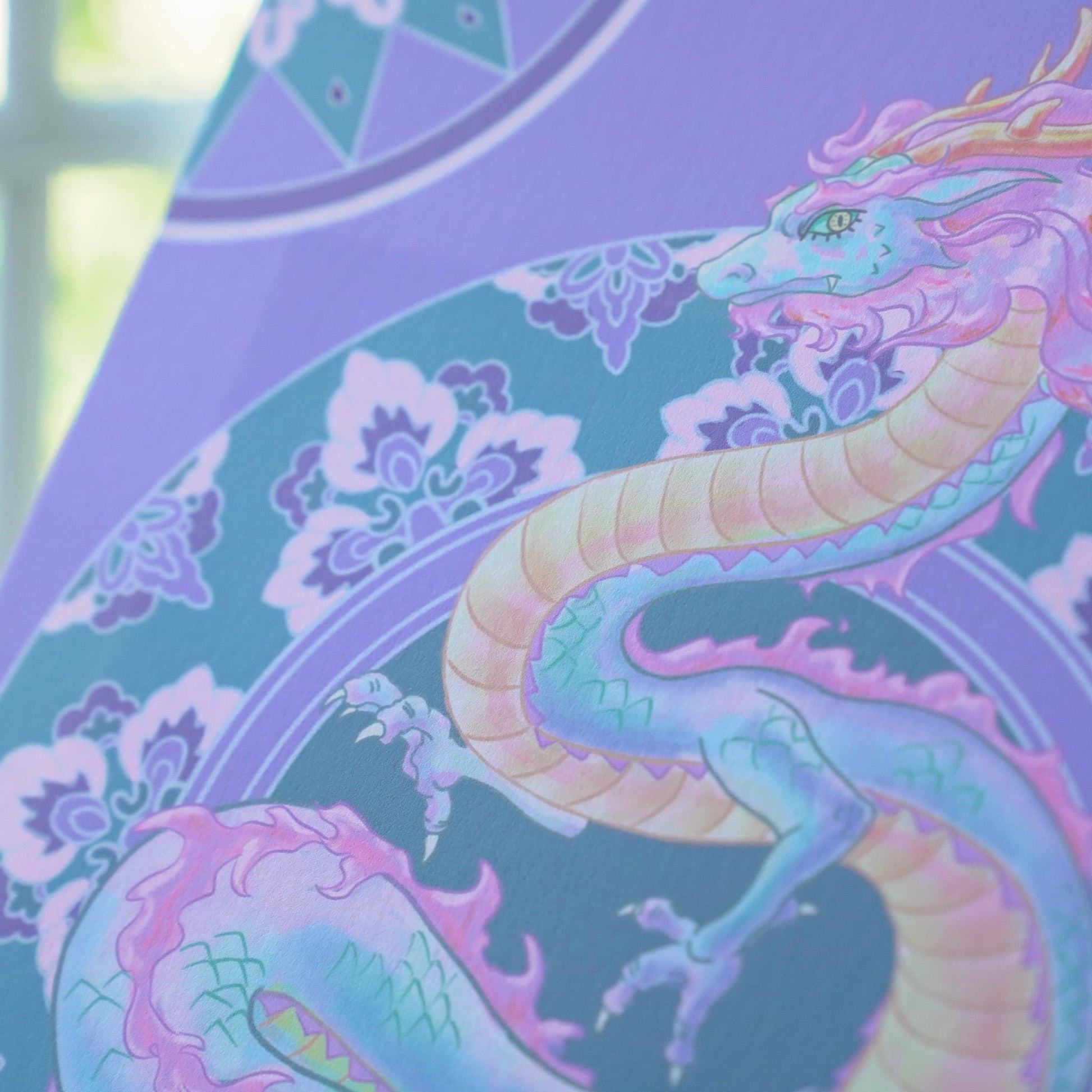 Purple Dragon Art Print - Year of the Dragon Digital Print, Lunar New Year Dragon Illustration