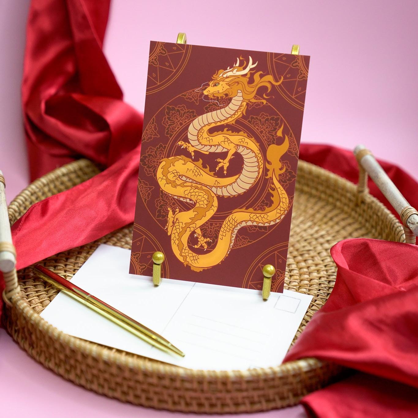 Dragon Postcard - Year of the Dragon Small Print, Lunar New Year Dragon Art