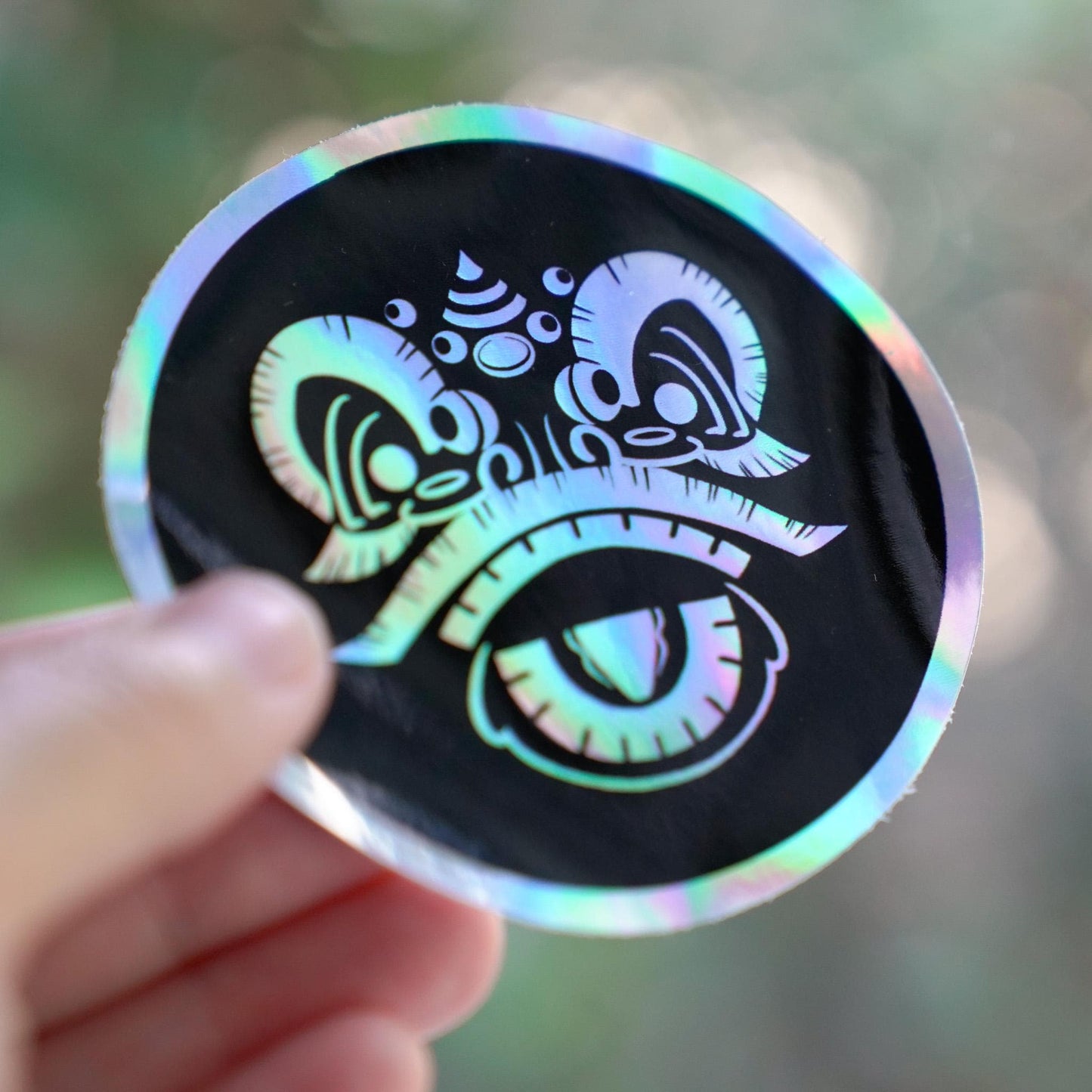 Lion Dance Holographic Sticker, Lion Dance Sticker, Chinese Lion Sticker, Chinese New Year Sticker, Lunar New Year Sticker