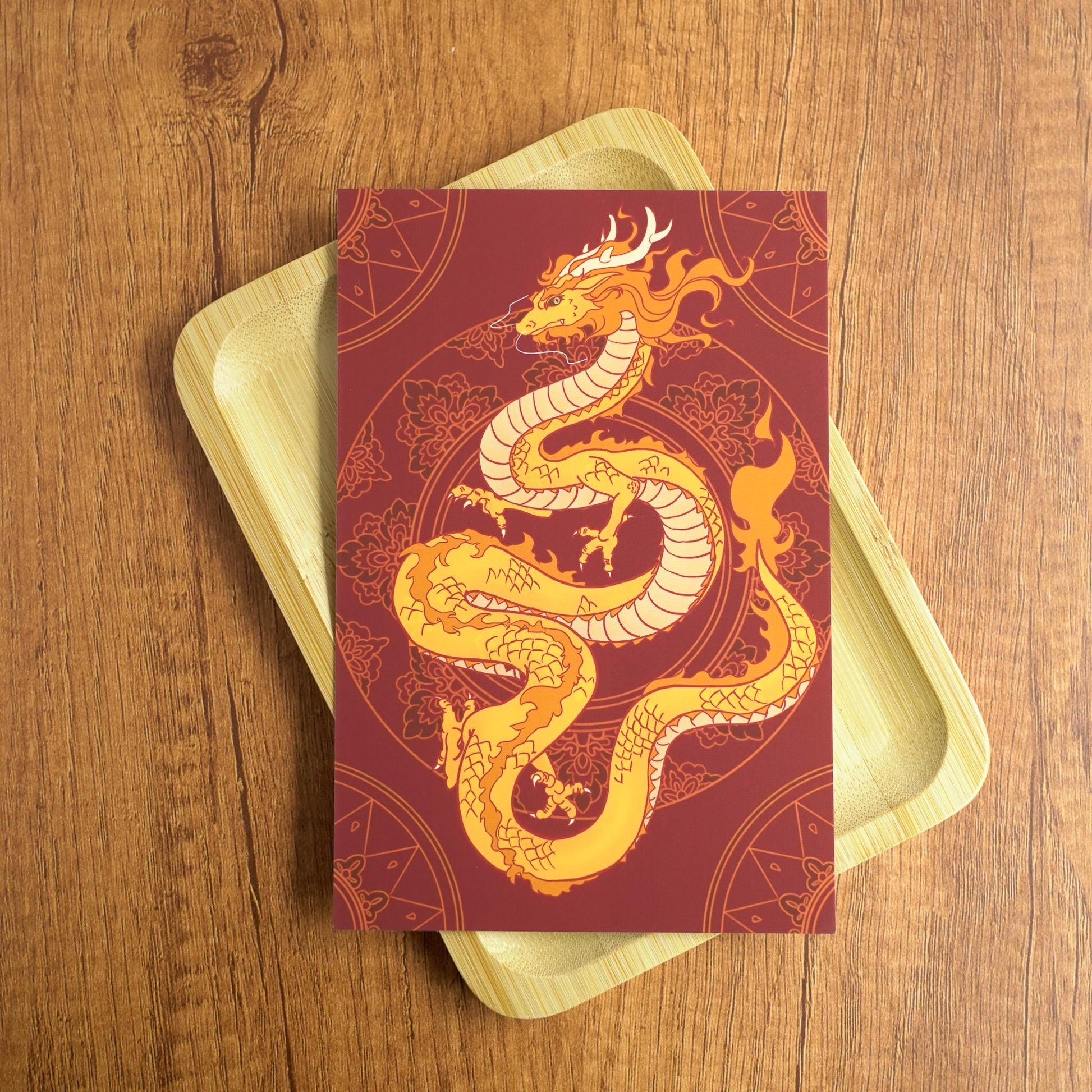 Dragon Postcard - Year of the Dragon Small Print, Lunar New Year Dragon Art